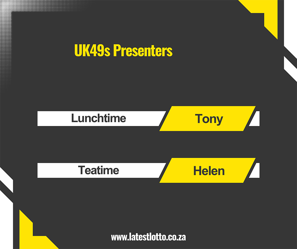 Tony and Helen return to host UK49s for the second time this week